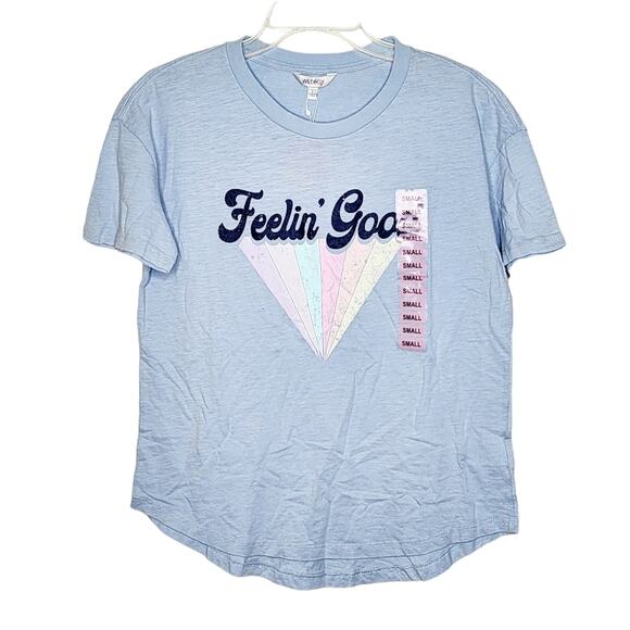 Wildfox Feelin' Good Graphic Short Sleeve Tee T Shirt NEW With Tag S - Picture 1 of 6